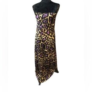 ZARA midi strap slip dress. Animal print .Size XXL. 100% polyester.